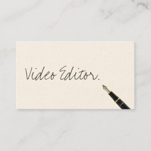 Carte de visite Éditeur vidéo manuscrit