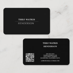 Carte De Visite Édition code qr noir blanc