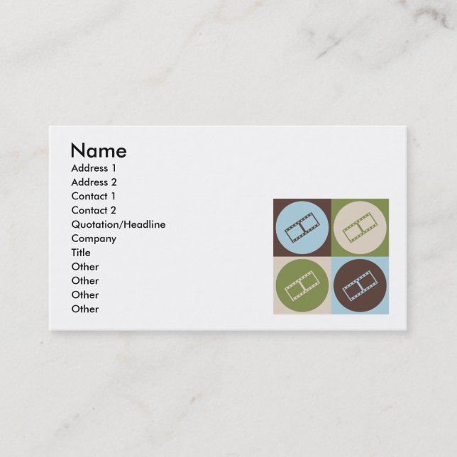 Carte De Visite Édition visuelle d'art de bruit (Devant)