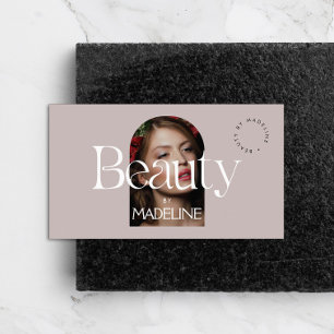 Carte De Visite Editorial Chic Texte Beauté Blush Mauve