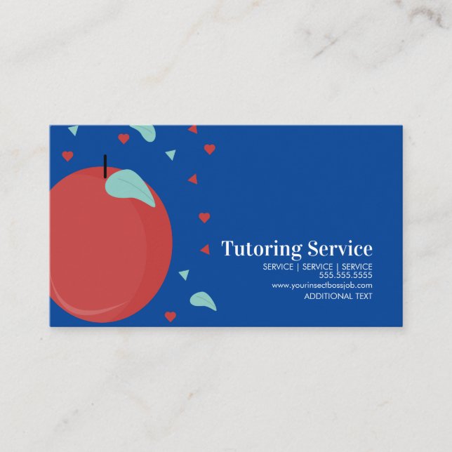 Carte de visite éducatif Apple Kids Tutoring (Devant)