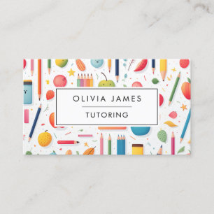 Carte De Visite Éducation à l'apprentissage Tutorat et enseignemen