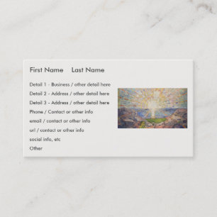 Carte De Visite Edvard Munch Peinture murale Le Soleil (Solen) (19