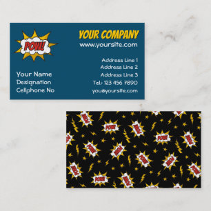 Carte De Visite Effet audio comique Pow