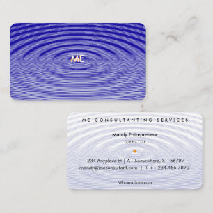 Carte De Visite Effet de vague de ripple minimaliste bleu marine s