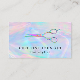 Carte De Visite effet holographique faux coiffeur