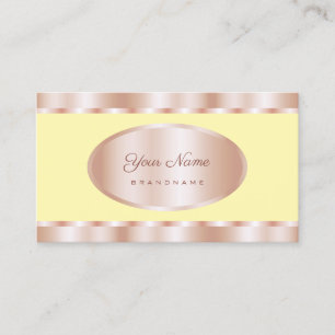 Carte De Visite Effet or Rose flashy avec couleur jaune clair