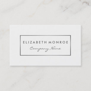 Carte De Visite Effet simple blanc et argent, huile d'argent
