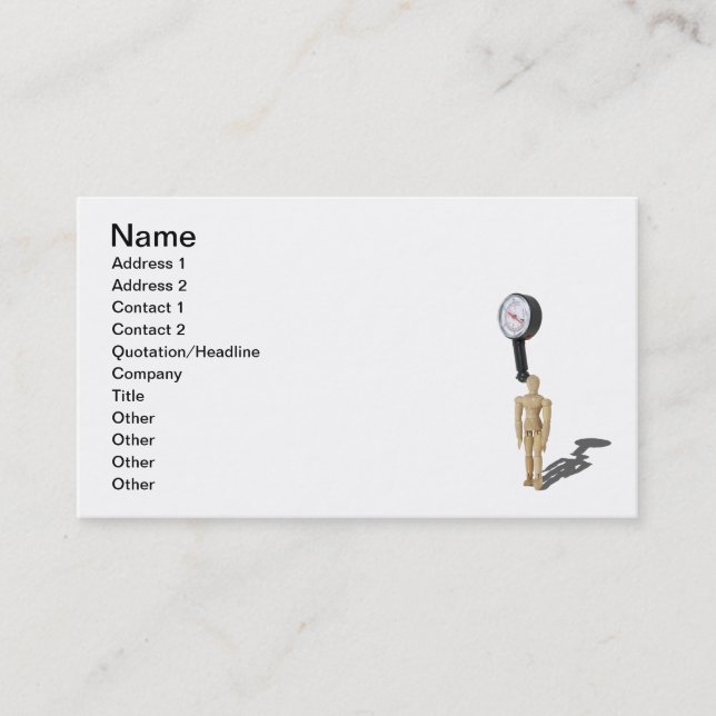 Carte De Visite Effort de mesure (Devant)