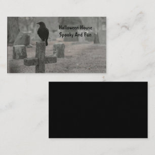 Carte De Visite Éffrayant, Halloween Blackbird