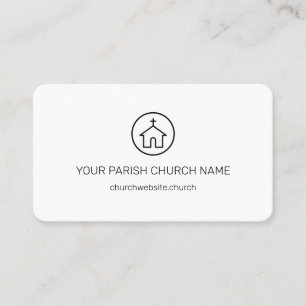 Carte De Visite Église religieuse Pasteur Simple Moderne