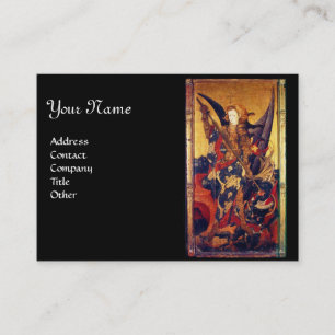 Carte De Visite Église Saint-Michel-Vanquishing Devil as Medieval 