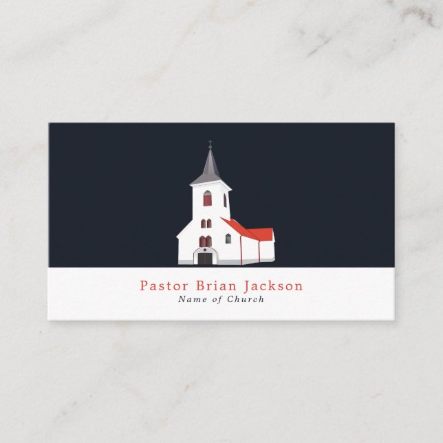 Carte De Visite Eglise Steeple, christianisme, religieuse (Devant)