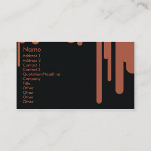 Carte De Visite Égouttements - affaires