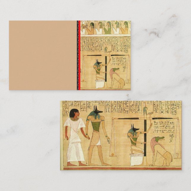 Carte de visite Égypte-Hiéroglyphes (Devant / Derrière)