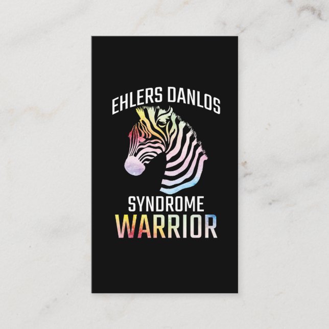 Carte De Visite Ehlers Danlos Sensibilisation Cadeau EDS Warria Ze (Devant)
