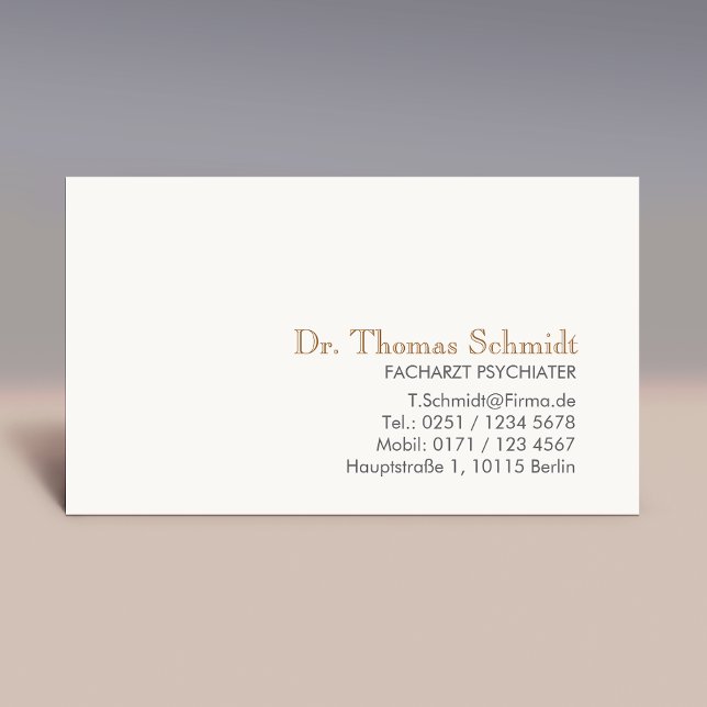 Carte De Visite Einfache und elegante berufliche Psychiater (Créateur téléchargé)