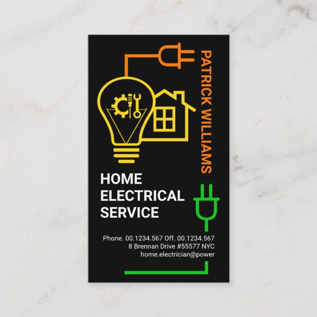 Carte De Visite Electric Wiring Circuit Board Electrician (Devant)