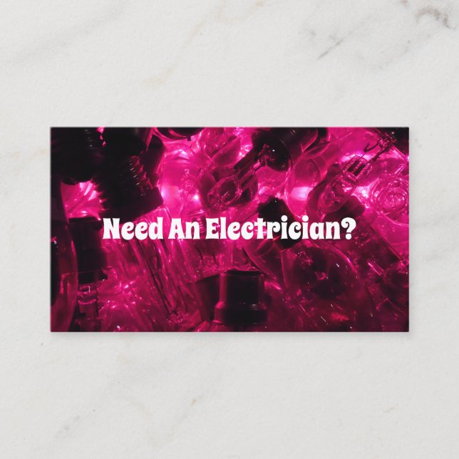CARTE DE VISITE ÉLECTRICIEN (Devant)