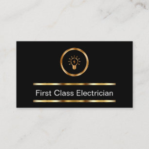 Carte De Visite Électricien Classique De Haut Niveau