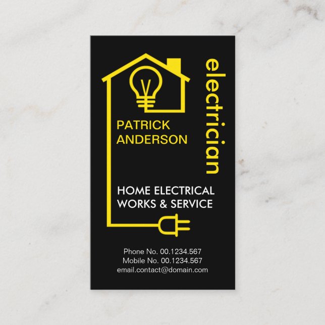 Carte De Visite Électricien de circuit électrique Creative Home (Devant)