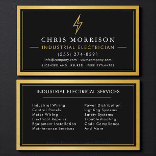 Carte De Visite Électricien Industriel Métallique
