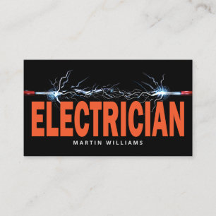 Carte De Visite Électricien moderne du fil électrique