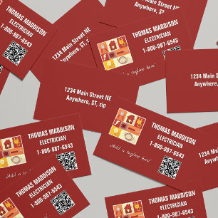 Carte De Visite Électricien Professionnel Entreprise Iconique