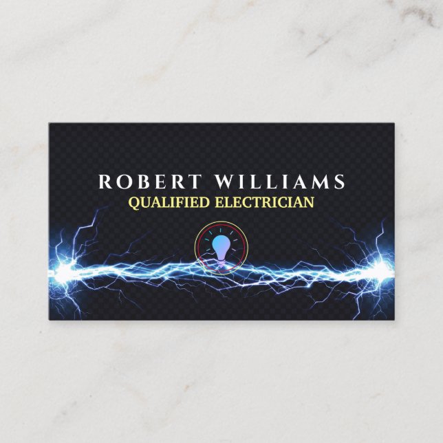 Carte De Visite Electricien résidentiel et professionnel avec Sper (Devant)