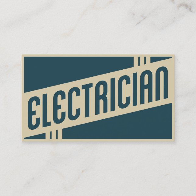 Carte De Visite électricien rétro (Devant)