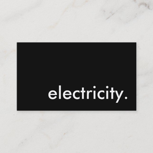 Carte De Visite électricité. (Devant)
