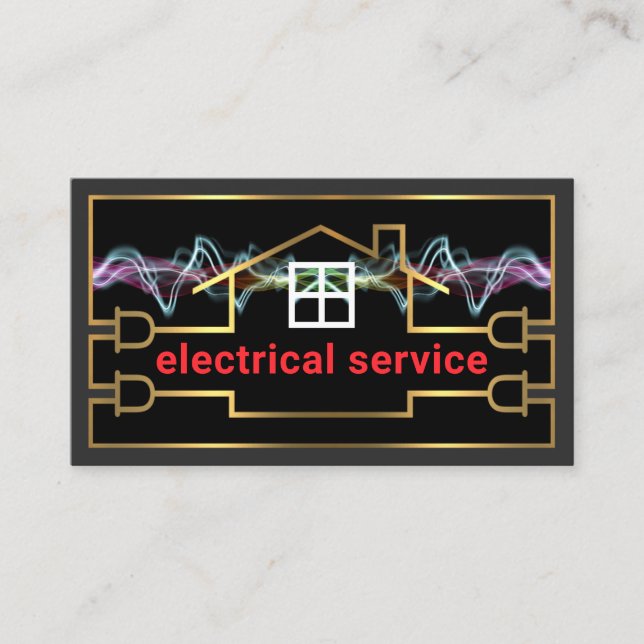 Carte De Visite Électricité Aliments Gold Home Câble (Devant)