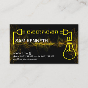 Carte De Visite Électrification de l'ampoule de la prise d'aliment