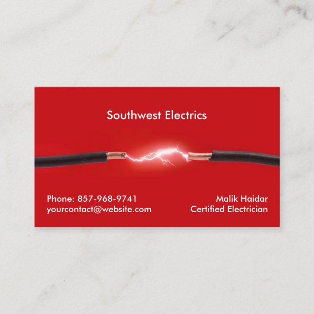 Carte de visite électrique (Devant)
