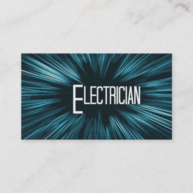 Carte de visite électrique étoilé brillant (Devant)