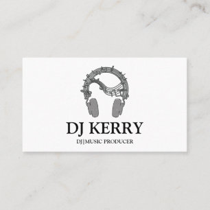 Carte de visite électronique DJ Disk Jockey