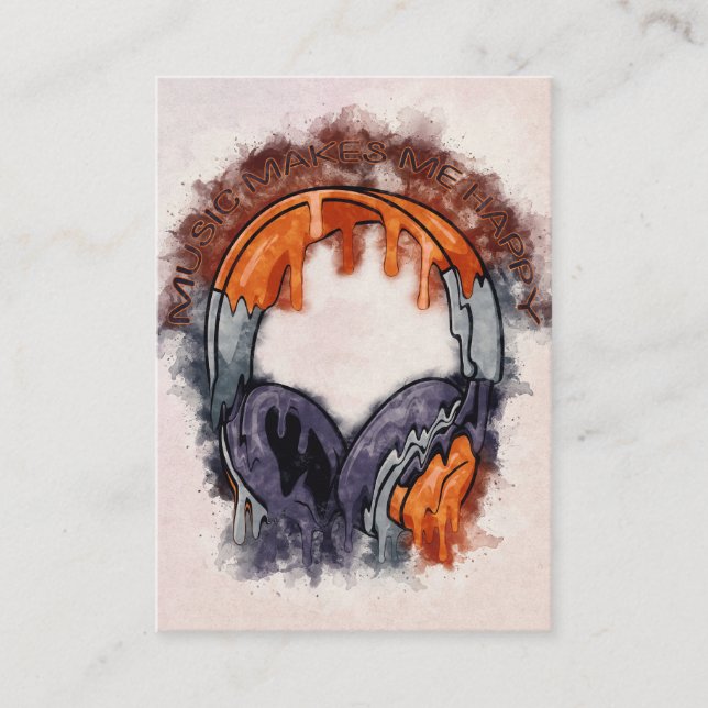 Carte de visite électronique DJ Disk Jockey (Devant)