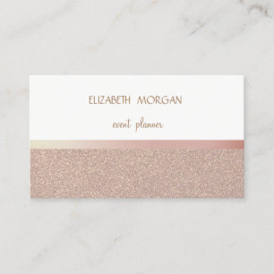 Carte De Visite Elegan Moderne Simple Glittery Bokeh Pink Stripes