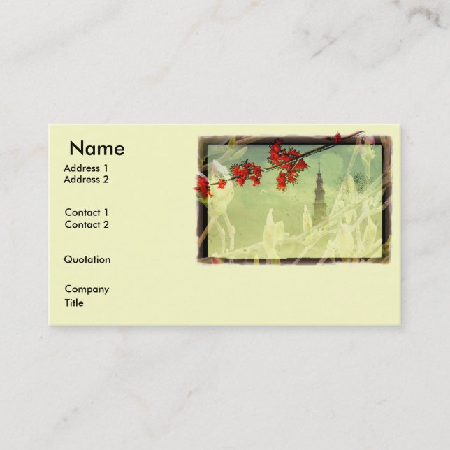 Carte De Visite Élégance (Devant)
