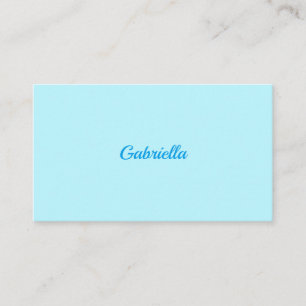 Carte De Visite Élégance minimale bleu-clair