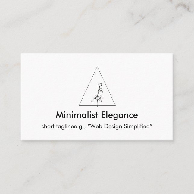 Carte De Visite Élégance minimaliste (Devant)