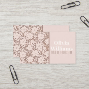 Carte De Visite Élégance Mocha Blossom