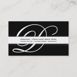 Carte De Visite Élégance professionnelle monographique "D"