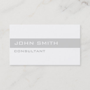 Carte De Visite Élégance professionnelle Simple Blanc moderne