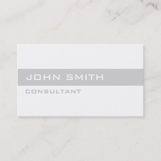 Carte De Visite Élégance professionnelle Simple Blanc moderne (Devant)