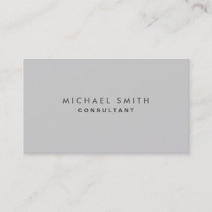 Carte De Visite Élégance professionnelle Simple Moderne Gris