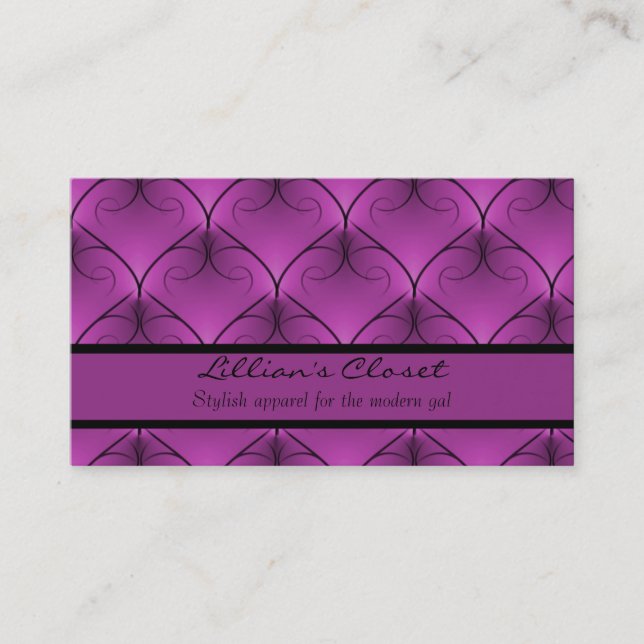 Carte de visite Élégance sans pareil, violet (Devant)