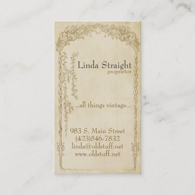Carte De Visite Élégance vintage 2 (Devant)