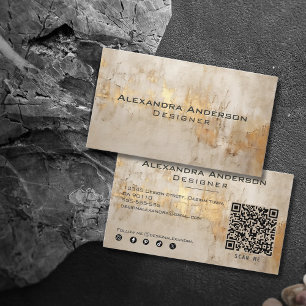 Carte De Visite Élégant Abstrait Gold Glittery Professionnel