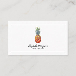 Carte De Visite Élégant ananas stylé Logo de restauration